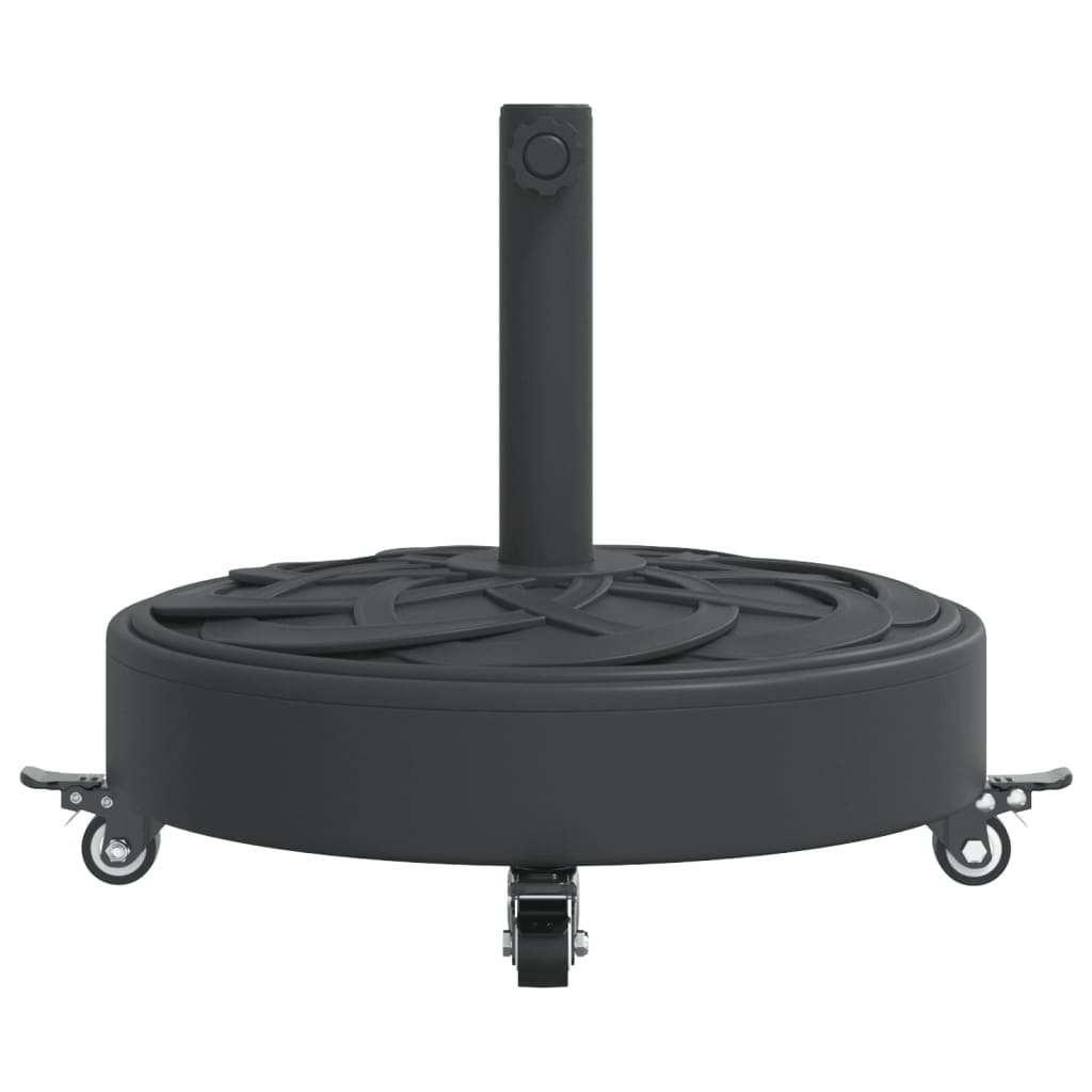 Parasolvoet met wielen voor stok van Ø38 / 48 mm 27 kg rond