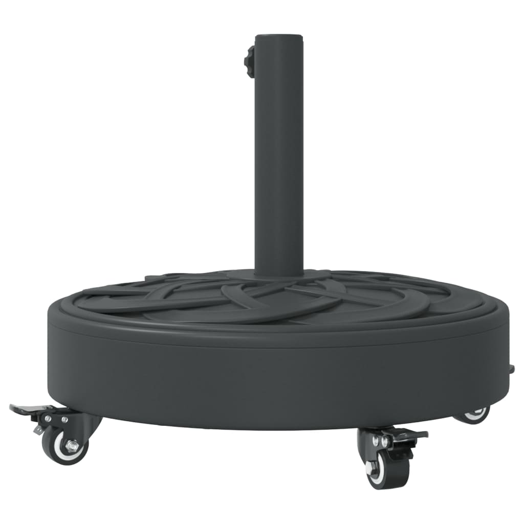 Parasolvoet met wielen voor stok van Ø38 / 48 mm 27 kg rond