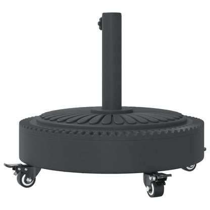 Parasolvoet met wielen voor stok van Ø38 / 48 mm 27 kg rond