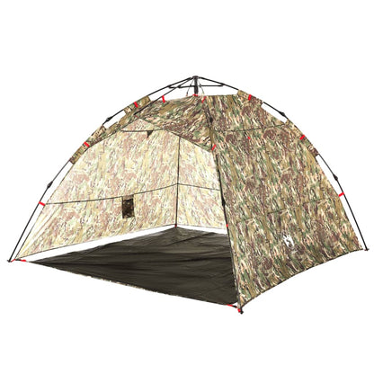 Tent 4-persoons snelontgrendeling camouflage