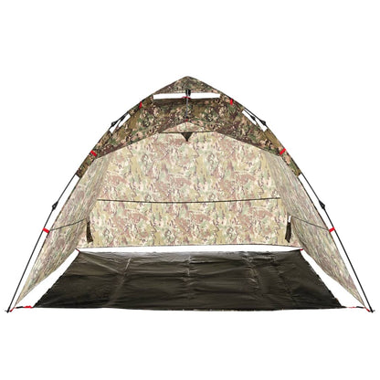 Tent 4-persoons snelontgrendeling camouflage