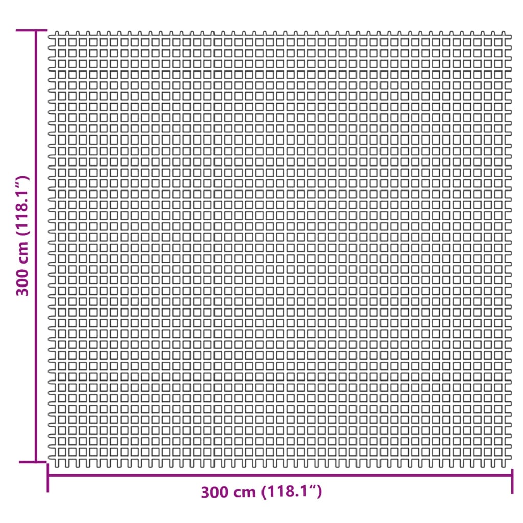 Kampeerkleed 3x3 m crèmekleurig