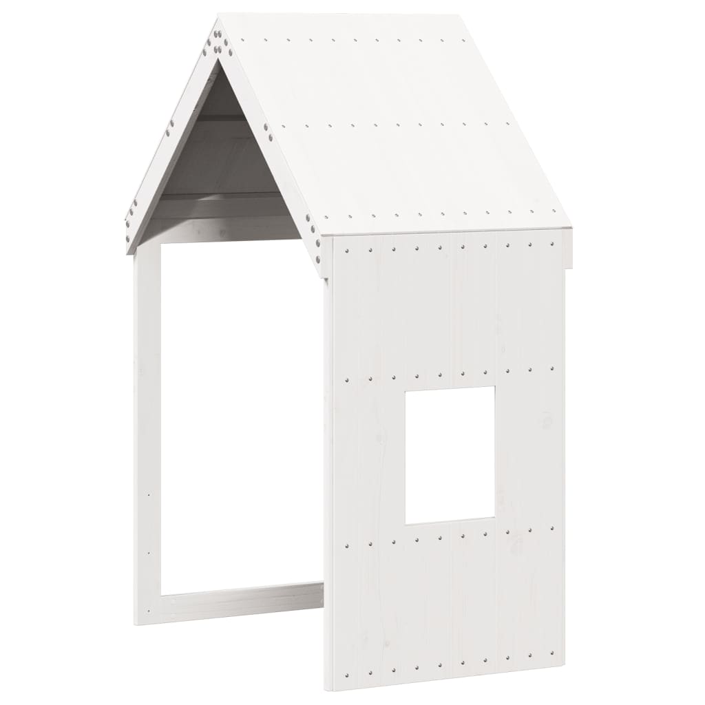 Kinderbedhuisje 60x89x134,5 cm massief grenenhout wit