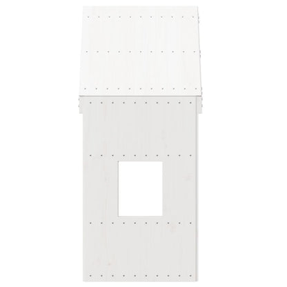 Kinderbedhuisje 60x99x139,5 cm massief grenenhout wit