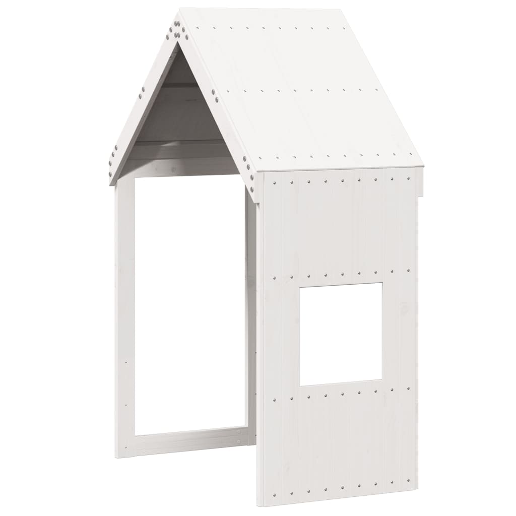 Kinderbedhuisje 55x99x139,5 cm massief grenenhout wit