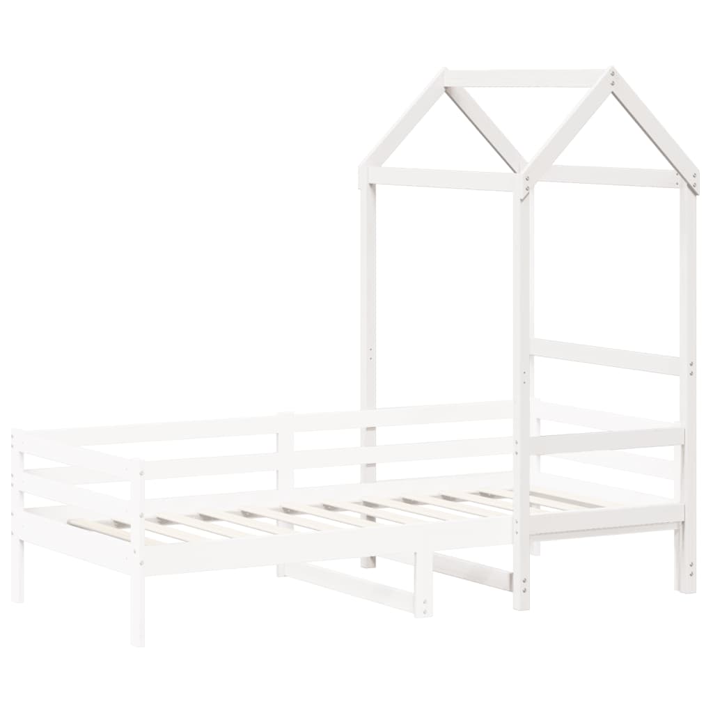 Kinderbedhuisje 98x70x176,5 cm massief grenenhout wit