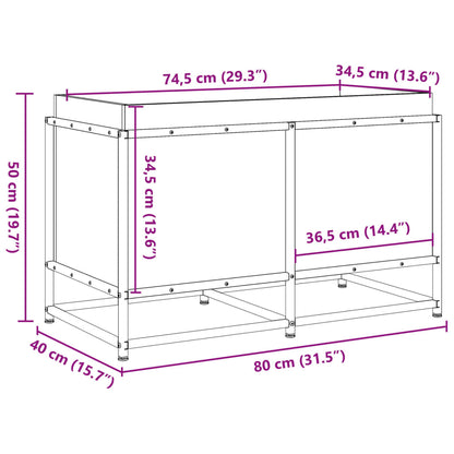 Plantenbak 80x40x50 cm massief douglashout