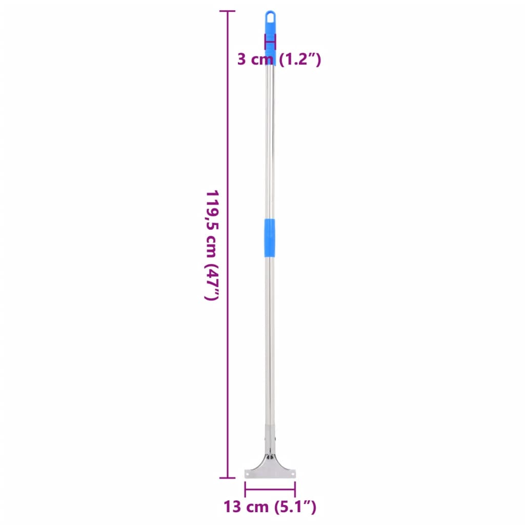 Vloerwisserhandgreep 119,5 cm staal en kunststof