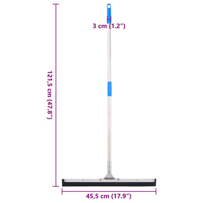 Vloerwisser 45,5x121 cm staal en rubber