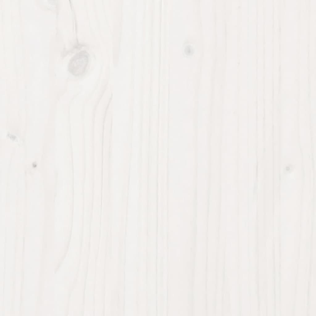 Plantenbak 80x80x68,5 cm massief grenenhout wit