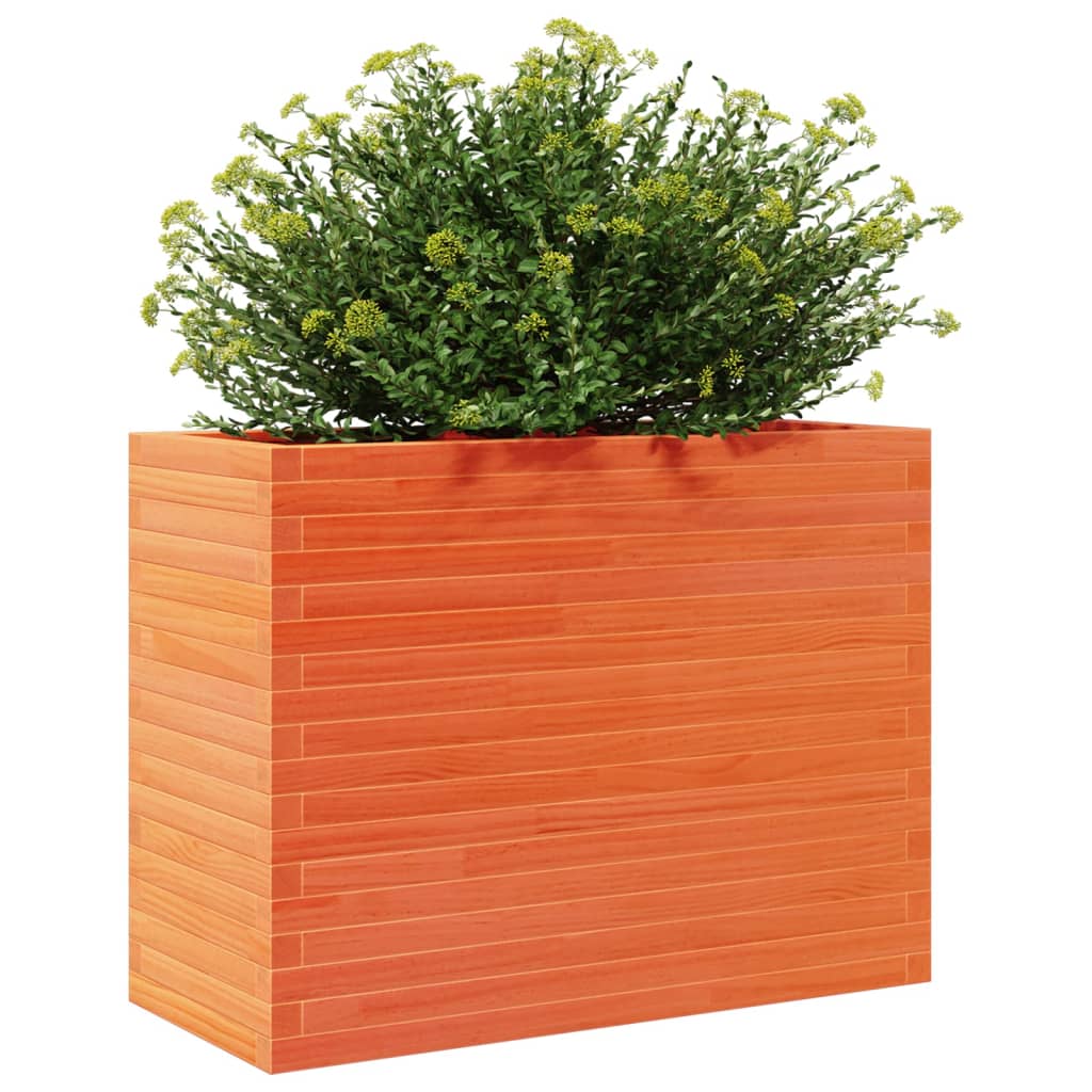 Plantenbak 90x40x68,5 cm massief grenenhout wasbruin