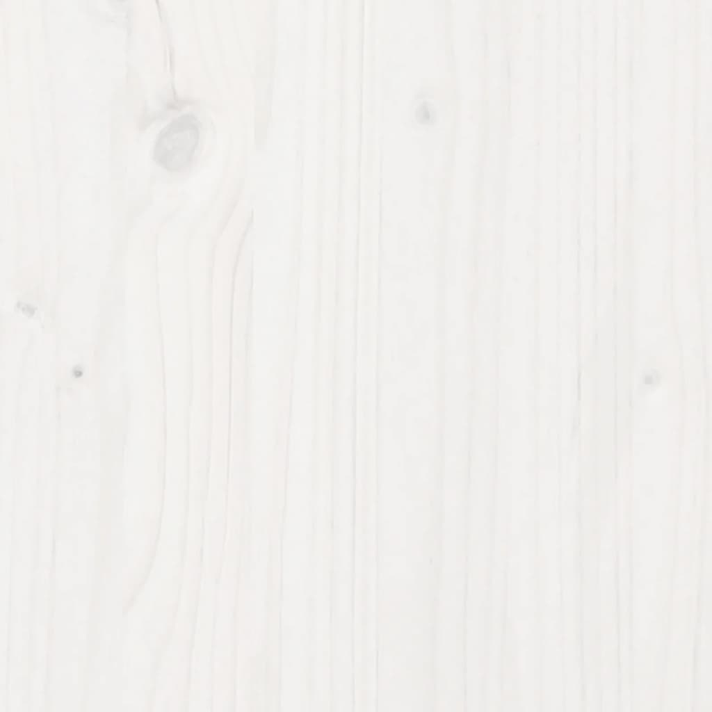 Plantenbak 110x110x49,5 cm massief grenenhout wit