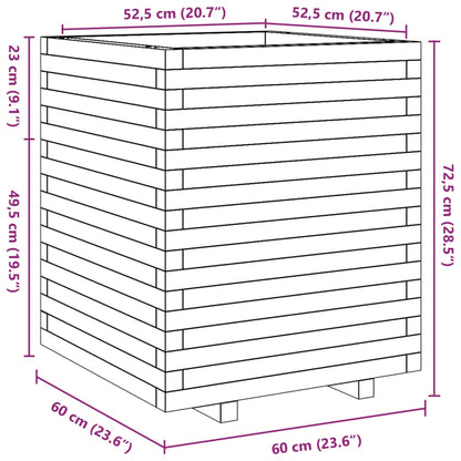 Plantenbak 60x60x72,5 cm massief douglashout