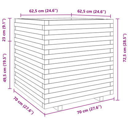 Plantenbak 70x70x72,5 cm massief douglashout