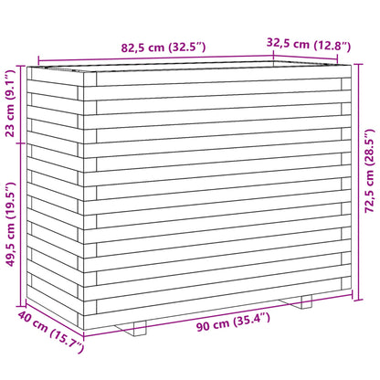 Plantenbak 90x40x72,5 cm geïmpregneerd grenenhout