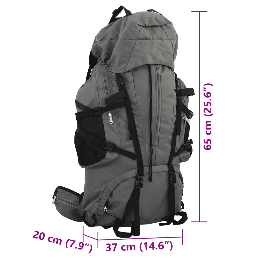 Wandelrugzak 60 L oxford stof grijs