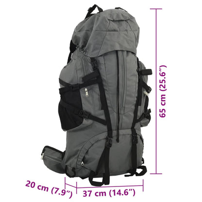 Wandelrugzak 60 L oxford stof grijs