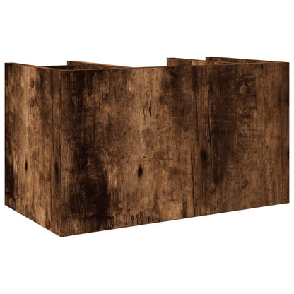 Bureau organiser 44,5x24x25 cm bewerkt hout gerookt eikenkleur