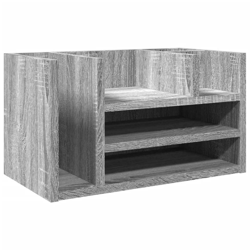 Bureau organiser 44,5x24x25 cm bewerkt hout grijs sonoma eiken