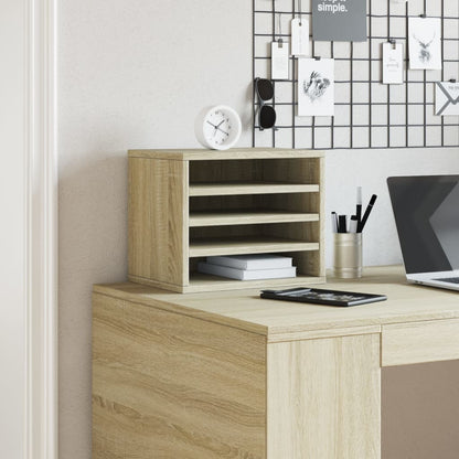 Bureau organiser 36x26x29,5 cm bewerkt hout sonoma eikenkleurig