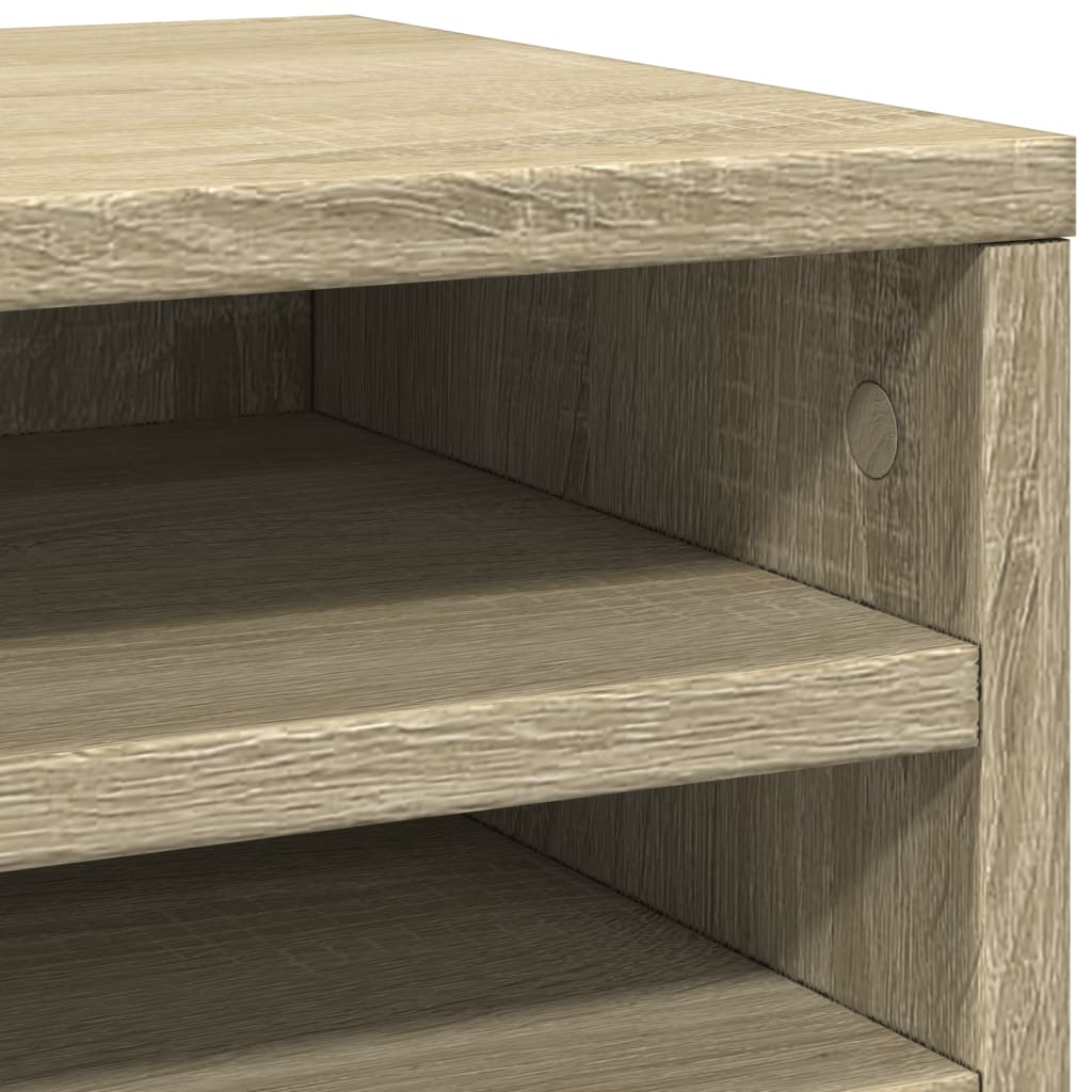 Bureau organiser 36x26x29,5 cm bewerkt hout sonoma eikenkleurig