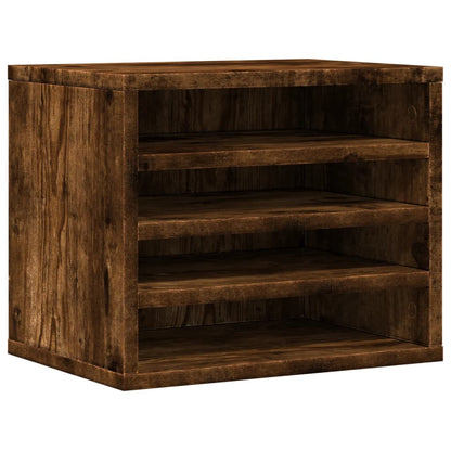 Bureau organiser 36x26x29,5 cm bewerkt hout gerookt eikenkleur