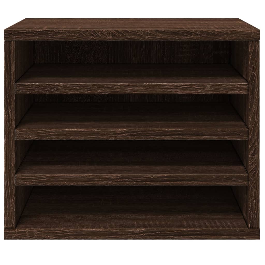 Bureau organiser 36x26x29,5 cm bewerkt hout bruin eikenkleurig