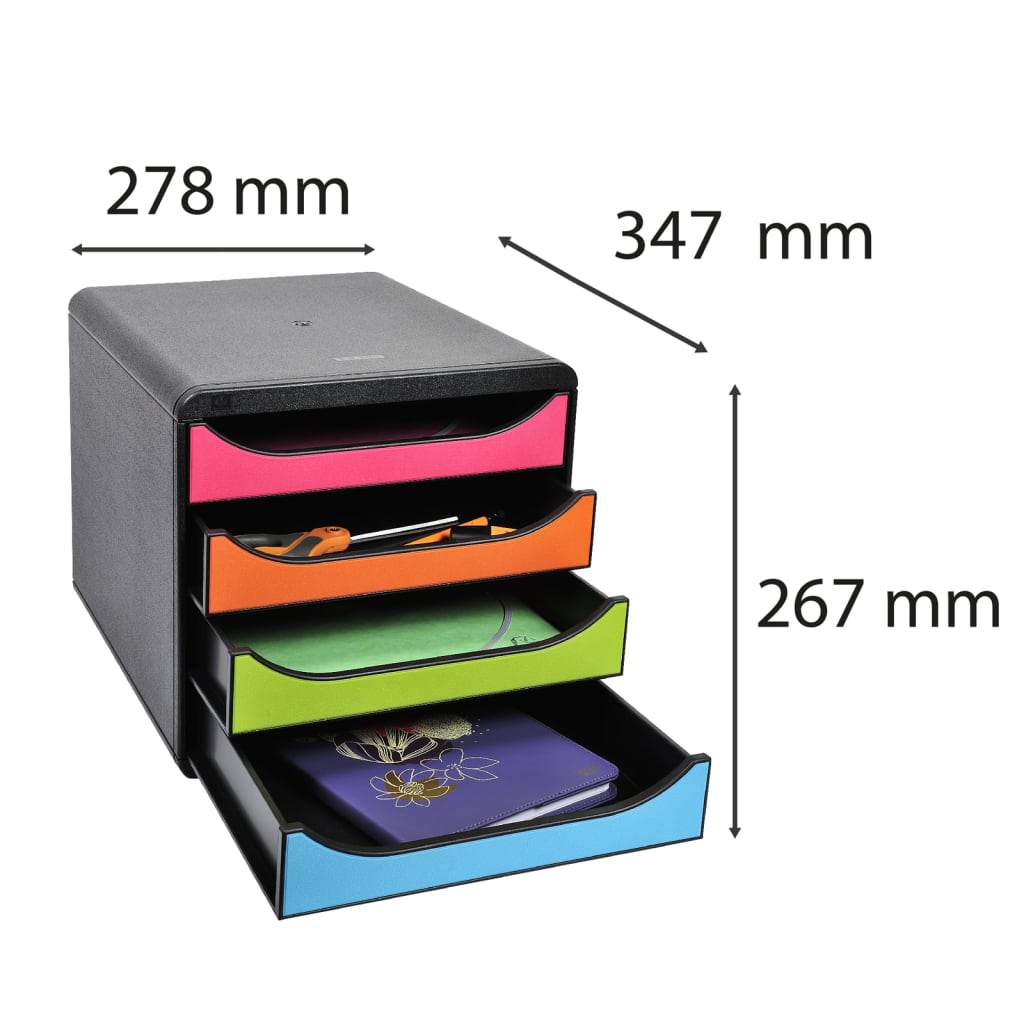 Exacompta Bureauladeblok Big-Box Harlequin met 4 lades