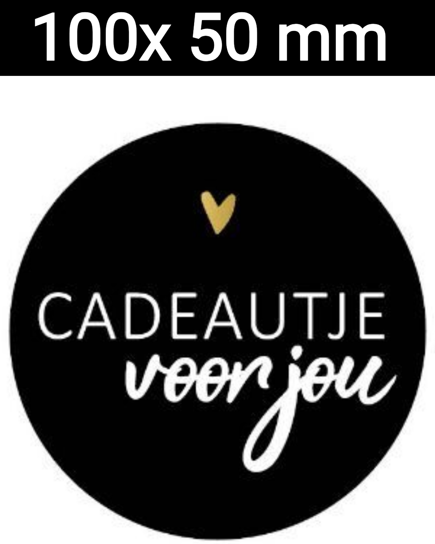 sluitstickers zwart  "cadeautje voor jou"