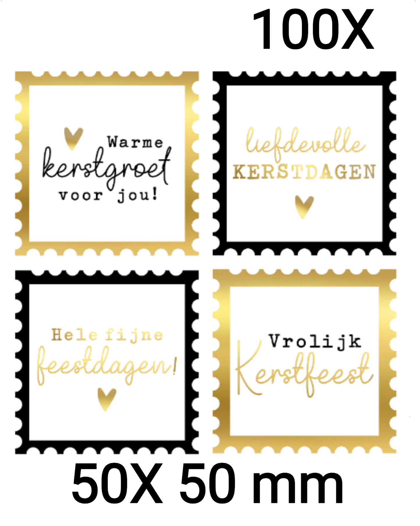 HGN Papieren Tasjes -Cadeautasjes-Cadeauzakjes-100 Stuks-Zwart-Incl 100 Stickers-Fijne Feestdagen-18+8x22 cm