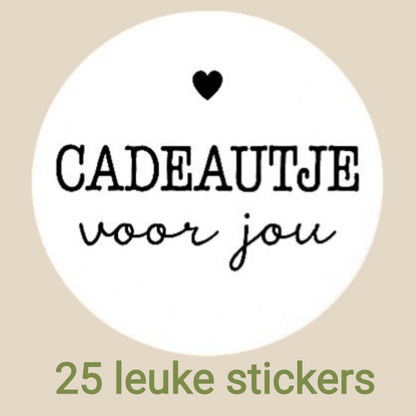 Papieren Tasjes -22x18x8 cm-Incl witte Stickers