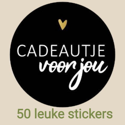 Papieren Tasjes -22x18x8 cm-Incl zwarte Stickers