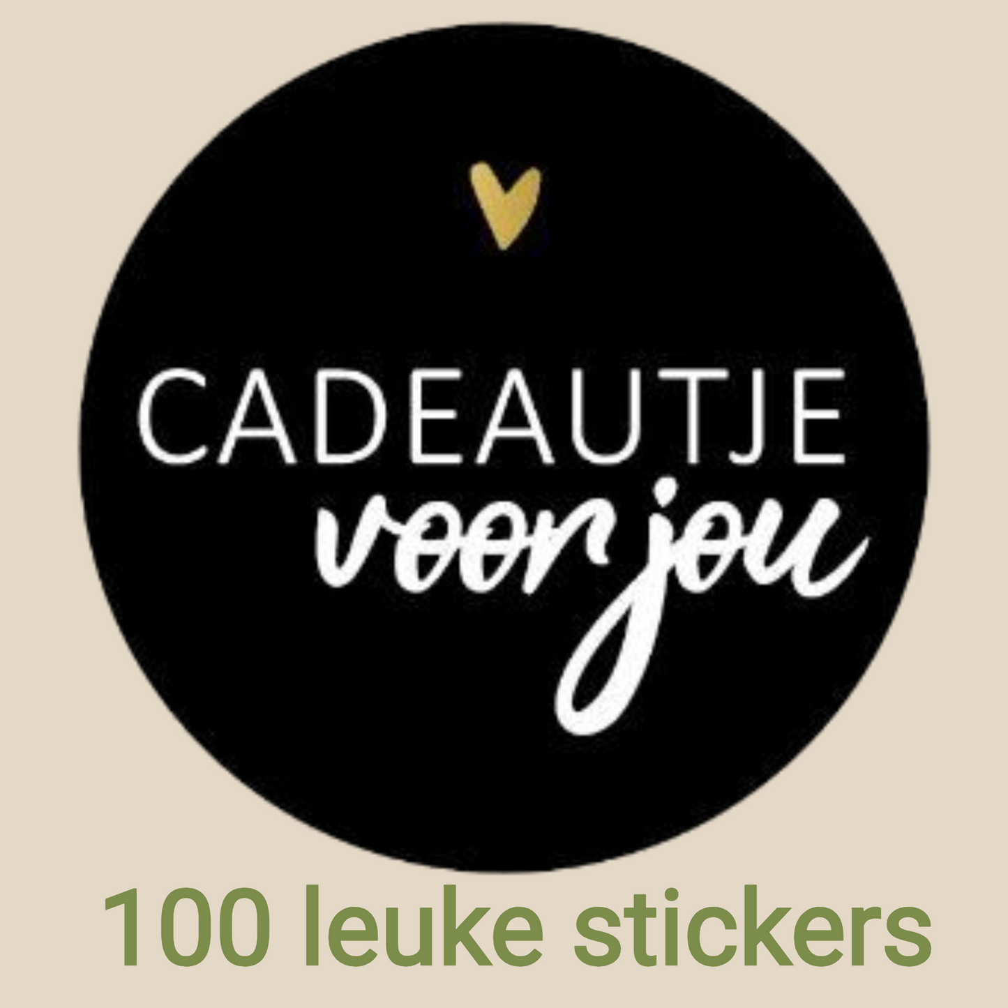 Papieren Tasjes -22x18x8 cm-Incl zwarte Stickers