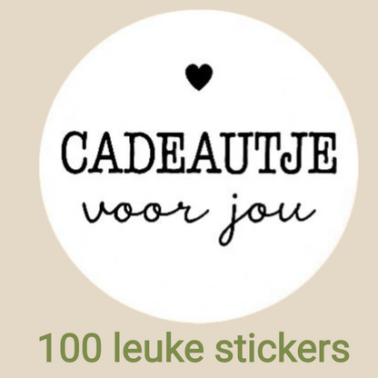 Papieren Tasjes -22x18x8 cm-Incl witte Stickers