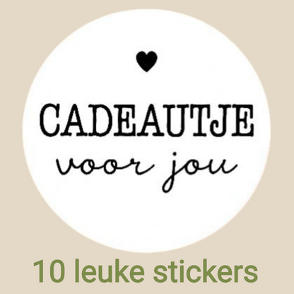 Papieren Tasjes -22x18x8 cm-Incl witte Stickers