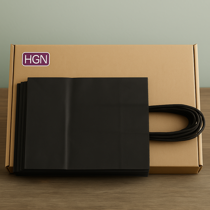 HGN papieren tasjes 100 stuks en 100 stickers in 5 kleuren met tekst "Fijne Feestdagen"-18x8x22 cm-Ideaal voor de kerst