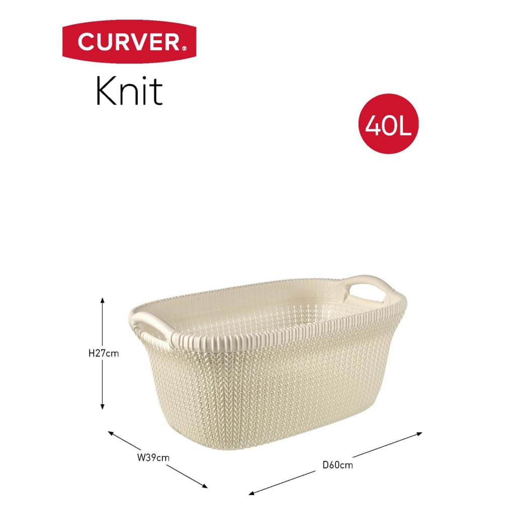 Curver Wasmand Knit 40 L crèmewit