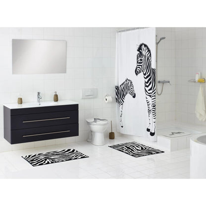 RIDDER Douchemat Zebra 54x54 cm wit en zwart