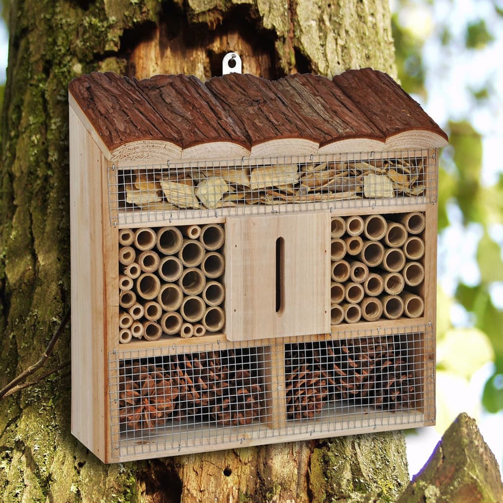 HI Insectenhotel 30x9,5x30 cm hout naturel