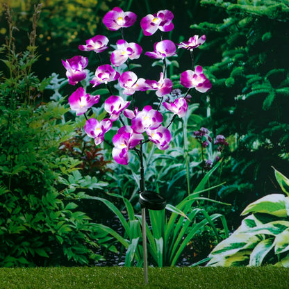 HI Tuinlamp orchidee solar LED 75 cm