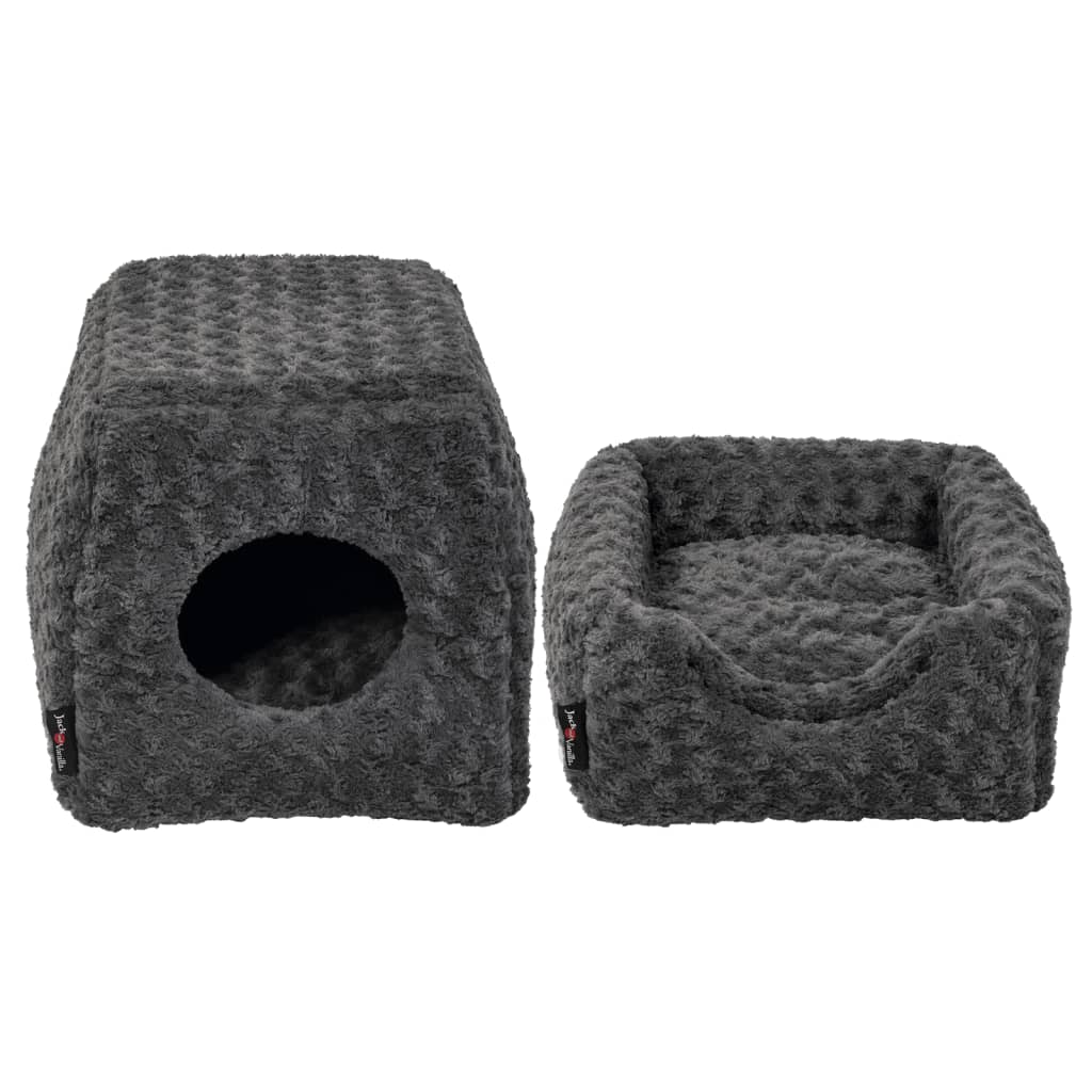 Jack and Vanilla kattenhuis Softy S 40x40x39 cm rosette grijs