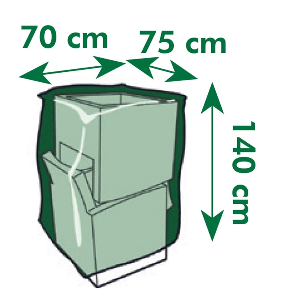 Nature Tuinmeubelhoes voor twee stapelstoelen 140x75x70 cm