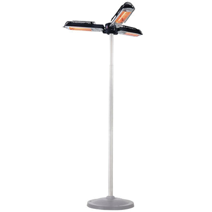 Sunred Parasolverwarming 2000 W halogeen zwart en zilver PH10