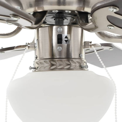 Plafondventilator met lamp 82 cm donkerbruin