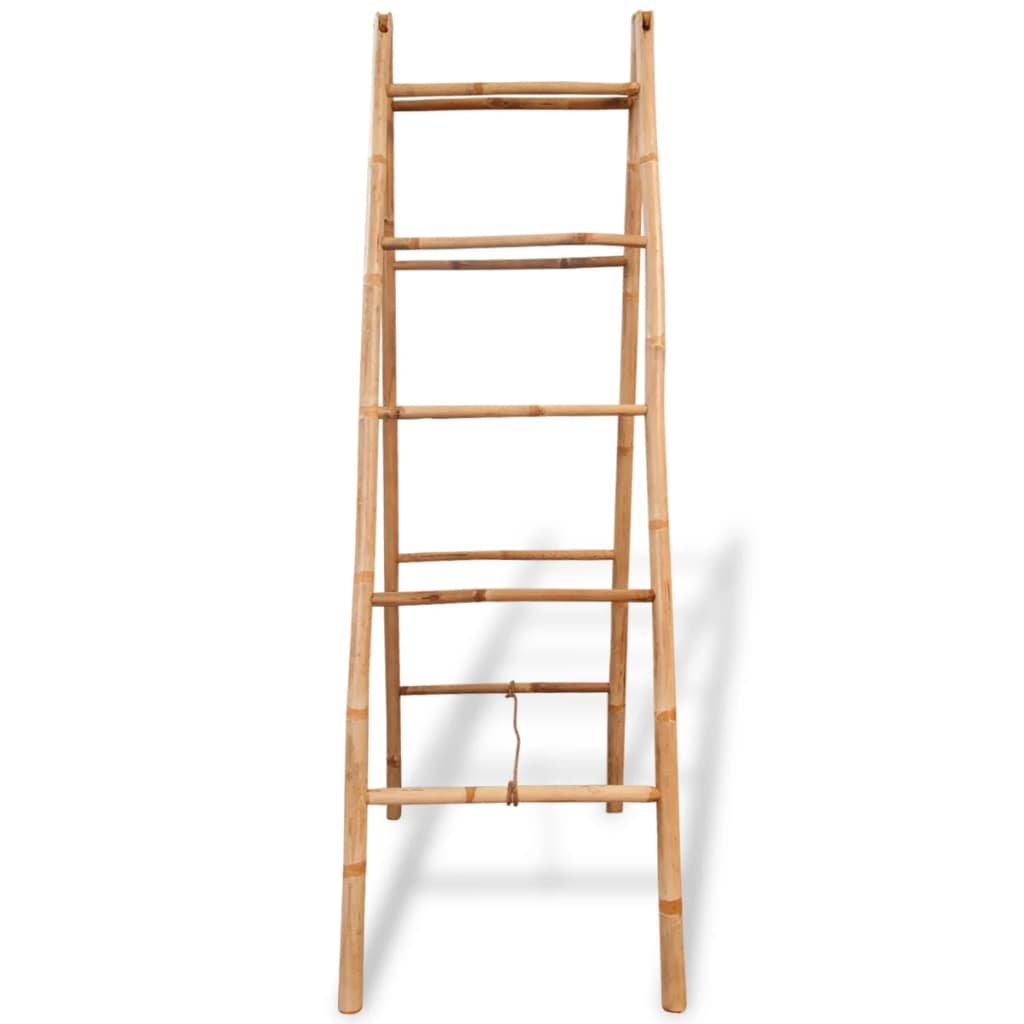 Dubbele handdoekenladder met 5 tredes 50x160 cm bamboe