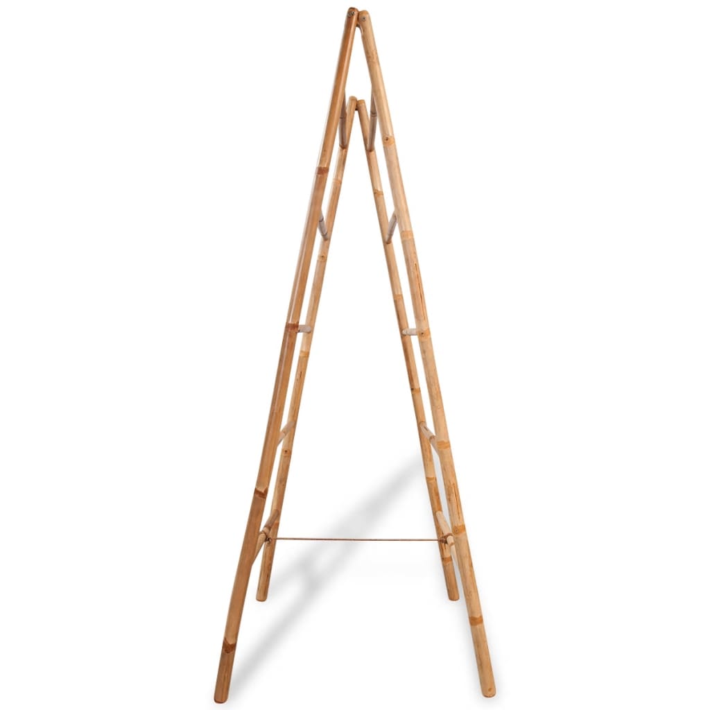 Dubbele handdoekenladder met 5 tredes 50x160 cm bamboe