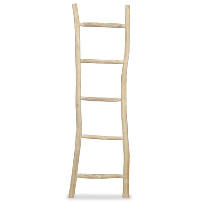 Handdoekenladder met 5 sporten 45x150 cm teakhout