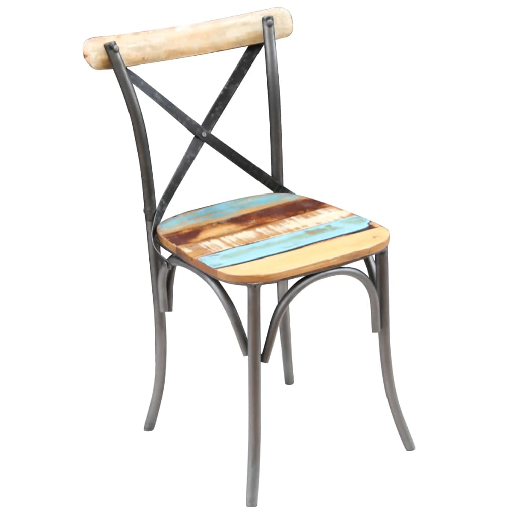 Eetkamerstoelen 4 st massief gerecycled hout