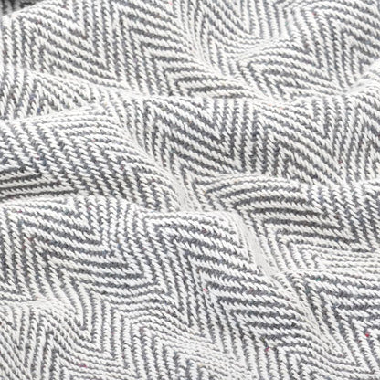 deken visgraat 220x250 cm katoen grijs