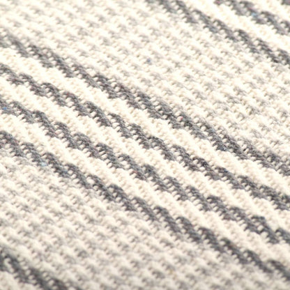 deken strepen 220x250 cm katoen grijs en wit